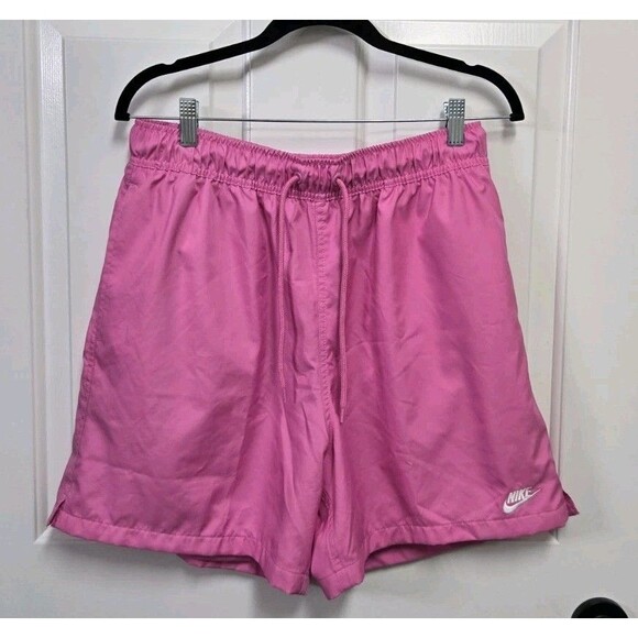 Nike Club Woven Flow Lined Shorts Mens Essential Sportswear Pink M Mesh Lined - Picture 1 of 4